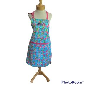 Simply Southern Bib Apron Tie back adjustable at neck Pink Blue Green Seashell